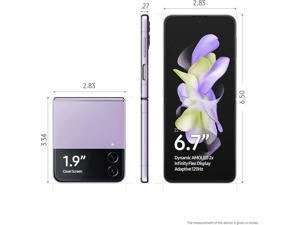 SAMSUNG Galaxy Z Flip 4 Cell Phone Factory Unlocked Android Smartphone 128GB Flex Mode Hands Free Camera Compact Foldable Design Informative Cover Screen US Version Bora Purple