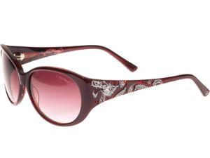 Ed Hardy EHS Big Dragon Women's Sunglasses - Red Burgandy Ed Hardy EHS Big Dragon Women's Sunglasses - Red Burgandy