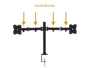 Koramzi Desk Dual Mount Stand for LCD/LED Monitor and TV Heavy Duty Fully Adjustable Arms and height, Fits 10" to 30" Monitors and TVs Includes wire clips- KWM1421 (Dual Arm) Koramzi Desk Dual Mount Stand for LCD/LED Monitor and TV Heavy Duty Fully Adjustable Arms and height, Fits 10" to 30" Monitors and TVs Includes wire clips- KWM1421 (Dual Arm)