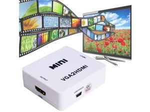 Mini HDMI Output to 1080P VGA Input Converter Adapter with 3.5mm Audio Port for TV PC PS3 Xbox STB Blue-Ray DVD to Laptop HDTV Projector Mini HDMI Output to 1080P VGA Input Converter Adapter with 3.5mm Audio Port for TV PC PS3 Xbox STB Blue-Ray DVD to Laptop HDTV Projector