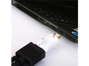 Portable 1080P HD Gold Plated HDMI Male to VGA Female Dongle Adapter Converter with 3.5mm Stereo Audio for Desktop Ultrabook Laptop PC Projector Monitor HDTV PS3 Xbox 360 STB Blu-ray DVD Portable 1080P HD Gold Plated HDMI Male to VGA Female Dongle Adapter Converter with 3.5mm Stereo Audio for Desktop Ultrabook Laptop PC Projector Monitor HDTV PS3 Xbox 360 STB Blu-ray DVD