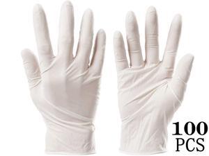 100PCS Multifunctional Disposable Professional Gloves Medical Exam Gloves Powder-Free Kitchen Food Safety Cleaner (50 Pairs) Large Size, white 100PCS Multifunctional Disposable Professional Gloves Medical Exam Gloves Powder-Free Kitchen Food Safety Cleaner (50 Pairs) Large Size, white