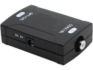 Coax Coaxial RCA to Optical Toslink SPDIF Digital Audio Signal Converter Adapter 600mA 9V Coaxial to Optical Audio Converter Coax Coaxial RCA to Optical Toslink SPDIF Digital Audio Signal Converter Adapter 600mA 9V Coaxial to Optical Audio Converter