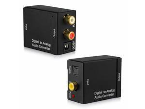Digital to Analog Audio Converter with Digital Optical Toslink and S/pdif Coaxial Inputs and Analog RCA and (Headphone) Outputs - 3ft Optical Toslink Cable Optical Cable Included Digital to Analog Audio Converter with Digital Optical Toslink and S/pdif Coaxial Inputs and Analog RCA and (Headphone) Outputs - 3ft Optical Toslink Cable Optical Cable Included