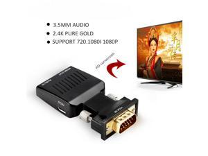 VGA to HDMI Adapter,  VGA to HDMI Adapter with Audio/1080p Video Output,VGA to HDMI (Male to Female) Converter Dongle adaptador for Monitor,Computer,Laptop,Projector,VGA to HDMI Converter