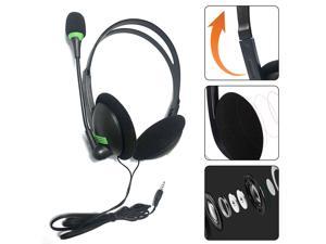 USB Headset with Microphone Computer Headset Stereo Sound Lightweight Business PC Headset with Flexible Microphone Laptop Headset, in-line Control with Mute for Skype Lync/Webinar/Call/Music