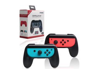 Grips Compatible with Nintendo Switch Joy-Con, Wear-resistant Handle Kit Compatible with Switch Joy Cons Controllers, 2 Pack (Black)
