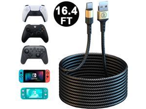 PS5 Xbox Series Controller USB C Cable, 16.4FT Long Type C Fast Charger Charging Cord for Playstation 5, Xbox Series S/X, Nintendo Switch Pro Controller & Nintendo Switch Console & Smartphone PS5 Xbox Series Controller USB C Cable, 16.4FT Long Type C Fast Charger Charging Cord for Playstation 5, Xbox Series S/X, Nintendo Switch Pro Controller & Nintendo Switch Console & Smartphone