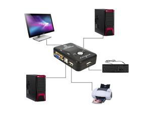 KVM Switch, HD 2Ports USB KVM Switch Box 2 In 1 Out With Controller Button for PC Keyboard Mouse Monitor Video Projector, Small Size, Light Weight, Easy to Carry KVM Switch, HD 2Ports USB KVM Switch Box 2 In 1 Out With Controller Button for PC Keyboard Mouse Monitor Video Projector, Small Size, Light Weight, Easy to Carry