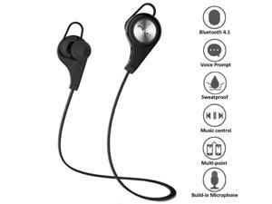 Wireless Sports Headset, Megadream® Bluetooth 4.1 +EDR Jogger Running Sweatproof APT-X CVC 6.0 Stereo In-ear Earbuds Multi Pairing with Handsfree Mic for iPhone Sony Samsung Motorola LG - Black Wireless Sports Headset, Megadream® Bluetooth 4.1 +EDR Jogger Running Sweatproof APT-X CVC 6.0 Stereo In-ear Earbuds Multi Pairing with Handsfree Mic for iPhone Sony Samsung Motorola LG - Black