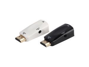 HDMI Male To VGA Female Converter Box Adapter With Audio Cable For PC HDTV