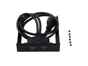 USB 3.0 20 Pin 2 Ports Front Panel Floppy Disk Bay Hub Bracket Cable