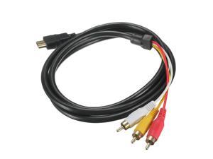 NEW 5 Feet 1080P HDTV HDMI Male to 3 RCA Audio Video AV Cable Cord Adapter NEW 5 Feet 1080P HDTV HDMI Male to 3 RCA Audio Video AV Cable Cord Adapter
