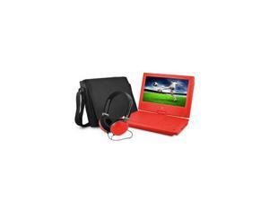EMATIC EPD909RD 9 DVD Player Bundle Red EMATIC EPD909RD 9 DVD Player Bundle Red
