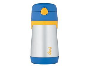 Thermos Foogo Vacuum Insulated Stainless Steel Straw Bottle (10 oz, Blue/Yellow) Thermos Foogo Vacuum Insulated Stainless Steel Straw Bottle (10 oz, Blue/Yellow)