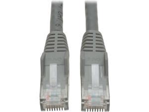 CAT6 GIGABIT SNAGLESS MOLDED PATCH CABLE (RJ45 M/M) - GREY, 35-FT.