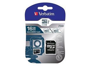 Verbatim Memory Card microSDHC w/Adapter 16GB BK/GY 47040 Verbatim Memory Card microSDHC w/Adapter 16GB BK/GY 47040