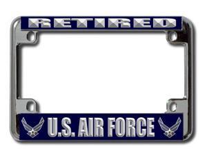 U.S. Air Force Retired Chrome Motorcycle License Plate Frame U.S. Air Force Retired Chrome Motorcycle License Plate Frame