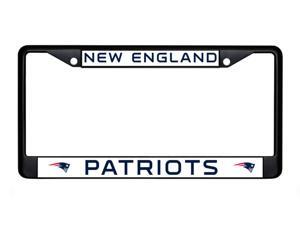 New England Patriots Black License Plate Frame New England Patriots Black License Plate Frame