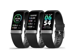 TS1 Bluetooth Fitness Bracelet with Heart Rate Variability, ECG Sensor + Blood Pressure & Bloody Oxygen (Universally Compatible)