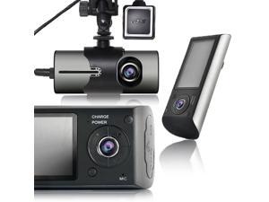 Indigi 2.7" LCD HD Dual Lens (Front + Back) Wide Angle Dash Cam Recorder + GPS