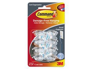 Command 17302CLR Cord Clip, Small, 1/2 Inch W, W/Adhesive, Clear, 8/Pack Command 17302CLR Cord Clip, Small, 1/2 Inch W, W/Adhesive, Clear, 8/Pack