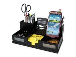 VICTOR 9525-5 Desktop Organizer,Black,Wood,5-1/2 in. H