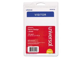 Innovera 92245 Visitor Self-Adhesive Name Badges, 3 1/2 X 2 1/4, White/Blue, 100/Pack Innovera 92245 Visitor Self-Adhesive Name Badges, 3 1/2 X 2 1/4, White/Blue, 100/Pack