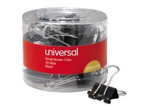 Universal Small Binder Clips, 3/8" Capacity, 3/4" Wide, Black, 40/Pack Universal Small Binder Clips, 3/8" Capacity, 3/4" Wide, Black, 40/Pack