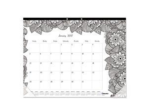 Blueline C2917311 Doodleplan Desk Pad Calendar W/Coloring Pages, 22 X 17, 2017 Blueline C2917311 Doodleplan Desk Pad Calendar W/Coloring Pages, 22 X 17, 2017