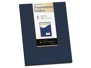 Southworth 98874 One-Pocket Presentation Folders, 8 1/2 X 11, Navy, 8/Pack Southworth 98874 One-Pocket Presentation Folders, 8 1/2 X 11, Navy, 8/Pack
