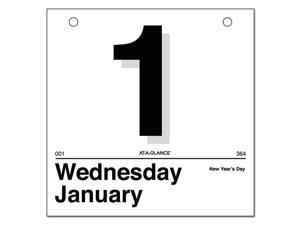 AT-A-GLANCE K1-50 Today Is Daily Wall Calendar Refill for K1, 6" x 6", White