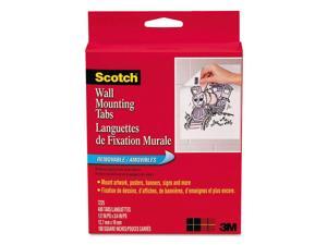 Scotch 7225 Precut Removable Mounting Tabs, Double-Sided, 1/2 X 3/4, 480/Pack Scotch 7225 Precut Removable Mounting Tabs, Double-Sided, 1/2 X 3/4, 480/Pack