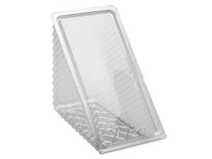 Pactiv PACY11334 Hinged Lid Sandwich Wedges, Plastic, Clear, 6 1/2 X 3 X 3 1/4, 85/Pk, 3 Pk/Ct Pactiv PACY11334 Hinged Lid Sandwich Wedges, Plastic, Clear, 6 1/2 X 3 X 3 1/4, 85/Pk, 3 Pk/Ct
