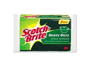 Heavy-Duty Scrub Sponge, 4 1/2 X 2 7/10 X 3/5 Green/Yellow, 3/Pack Heavy-Duty Scrub Sponge, 4 1/2 X 2 7/10 X 3/5 Green/Yellow, 3/Pack
