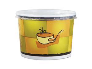 Chinet HUH70412 Streetside Squat Paper Food Container With Lid, Streetside Design, 12Oz, 250/Ct Chinet HUH70412 Streetside Squat Paper Food Container With Lid, Streetside Design, 12Oz, 250/Ct
