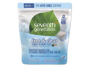 Seventh Generation Natural Laundry Detergent Packs Unscented 45 Packets/Pack