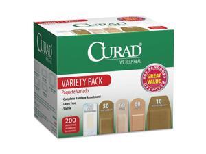 Curad CUR0800RB Variety Pack Assorted Bandages, 200/Box Curad CUR0800RB Variety Pack Assorted Bandages, 200/Box