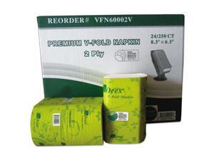 Premium V-Fold Pop-Up Dispenser Napkin Sugarcane Pulp 6.5x8.3 250/Pk 24Pk/Ctn Premium V-Fold Pop-Up Dispenser Napkin Sugarcane Pulp 6.5x8.3 250/Pk 24Pk/Ctn