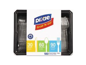 Dixie CH0369DX7 Heavyweight Polystyrene Cutlery, Clear, Knives/Spoons/Forks, 180/Pack, 10Pk/Ctn Dixie CH0369DX7 Heavyweight Polystyrene Cutlery, Clear, Knives/Spoons/Forks, 180/Pack, 10Pk/Ctn