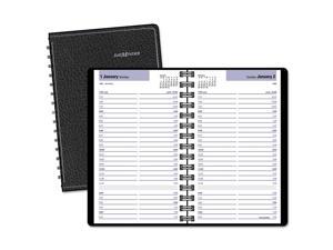 AT-A-GLANCE G100-00 Daily Appointment Book With15-Minute Appointments, 8 X 4 7/8, Black, 2017