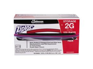 Ziploc 682253 Double Zipper Bags, Plastic, 1.75 Mil, 2Gal, Clear W/Write-On Panel, 100/Carton Ziploc 682253 Double Zipper Bags, Plastic, 1.75 Mil, 2Gal, Clear W/Write-On Panel, 100/Carton