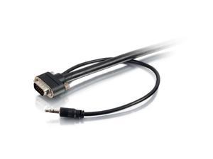 C2G 50224 Select VGA + 3.5mm Stereo Audio and Video Cable M/M, In-Wall CMG-Rated, Black (3 Feet, 0.91 Meters)