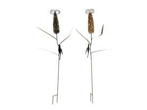 Colorful Metal Corn Cob Stalks Garden Stake Set of 2 Colorful Metal Corn Cob Stalks Garden Stake Set of 2