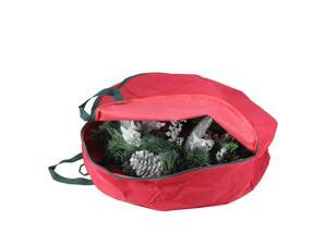 24" Red Spiral Tree Christmas Wreath Protective Storage Bag with Handles 24" Red Spiral Tree Christmas Wreath Protective Storage Bag with Handles