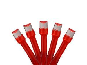 20 Battery Operated Red LED Wide Angle Christmas Lights - 6.25 ft Red Wire 20 Battery Operated Red LED Wide Angle Christmas Lights - 6.25 ft Red Wire