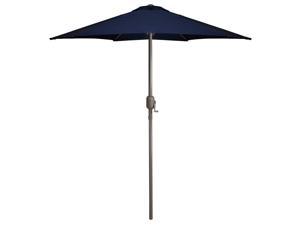 7 5ft Outdoor Patio Market Umbrella With Hand Crank Black Newegg Com