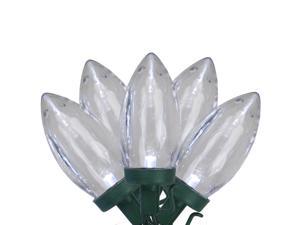 50 Count Pure White LED C9 Christmas Lights, 20.25 ft Green Wire 50 Count Pure White LED C9 Christmas Lights, 20.25 ft Green Wire
