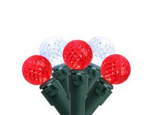 50 Count Red and White LED G12 Berry Christmas Lights, 15.9 ft Green Wire 50 Count Red and White LED G12 Berry Christmas Lights, 15.9 ft Green Wire