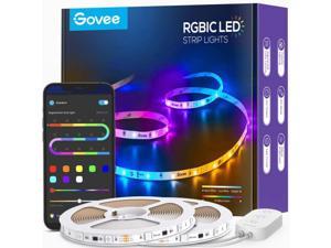 Govee 65.6ft RGBIC LED Strip Lights, Color Changing LED Strips, App Control via Bluetooth, Smart Segmented Control, Multiple Scenes, Enhanced Music Sync LED Lights for Bedroom, Party (2 X 32.8ft)